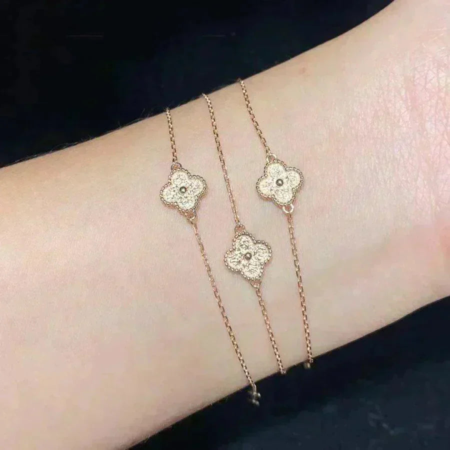 [Am jewelry]CLOVER SINGLE FLOWER BRACELET