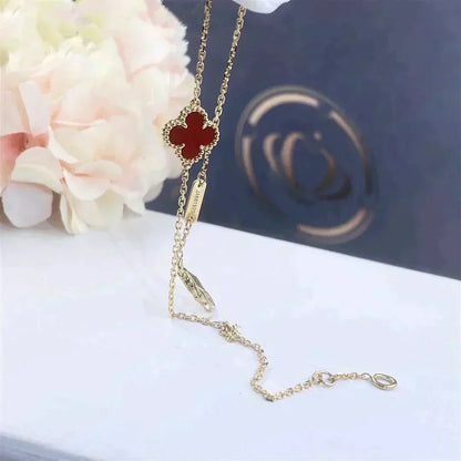 [Am jewelry]CLOVER  CARNELIAN SINGLE FLOWER BRACELET