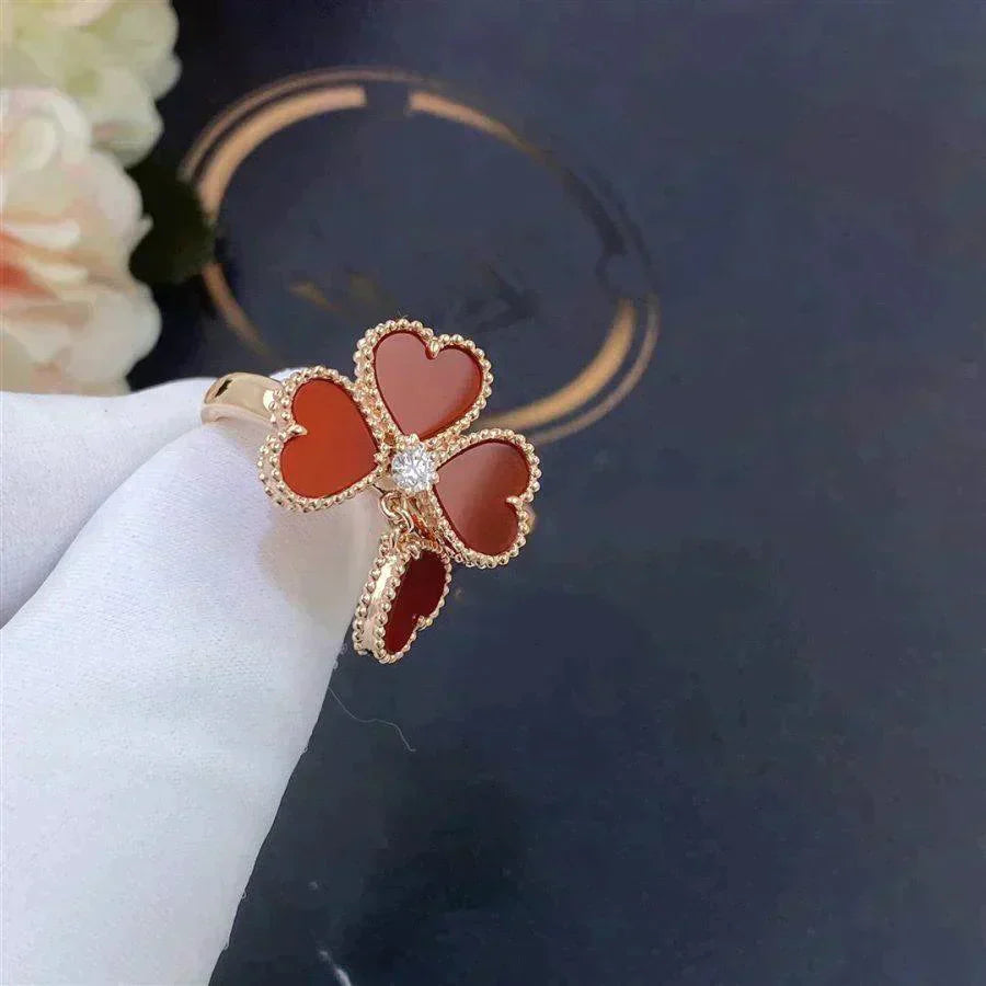 [Am jewelry]SWEET CLOVER CARNELIAN RING