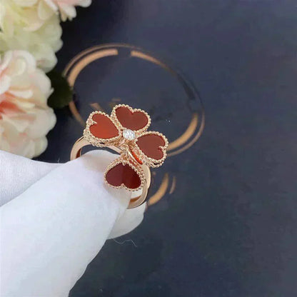 [Am jewelry]SWEET CLOVER CARNELIAN RING