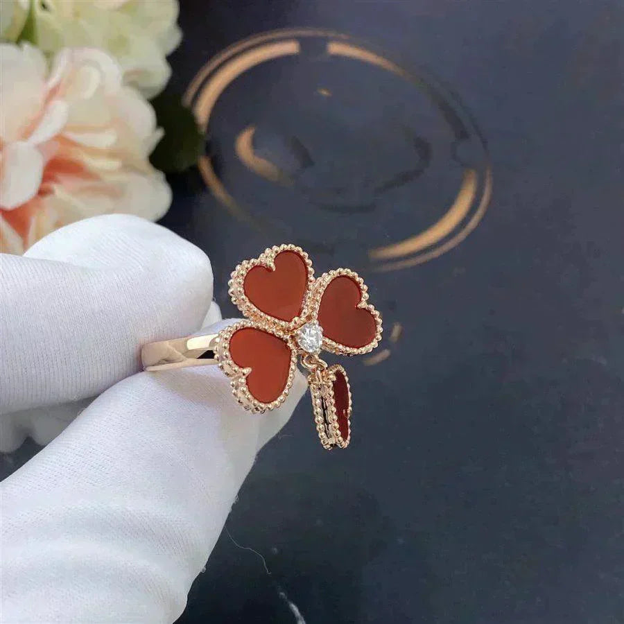 [Am jewelry]SWEET CLOVER CARNELIAN RING