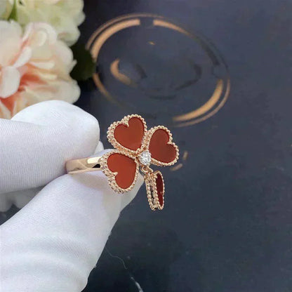 [Am jewelry]SWEET CLOVER CARNELIAN RING