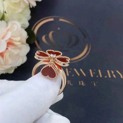 [Am jewelry]SWEET CLOVER CARNELIAN RING
