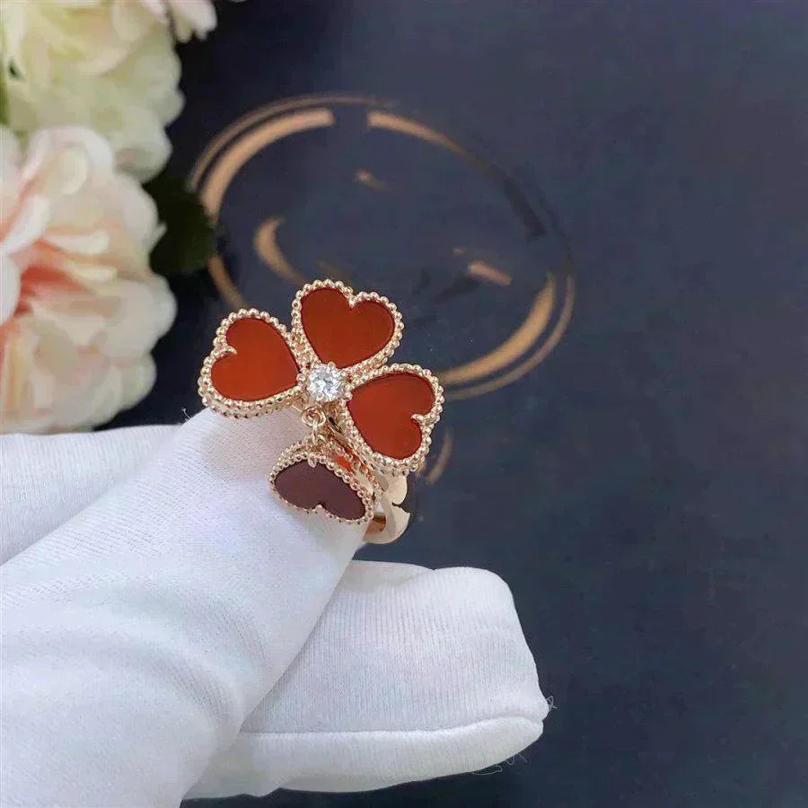 [Am jewelry]SWEET CLOVER CARNELIAN RING