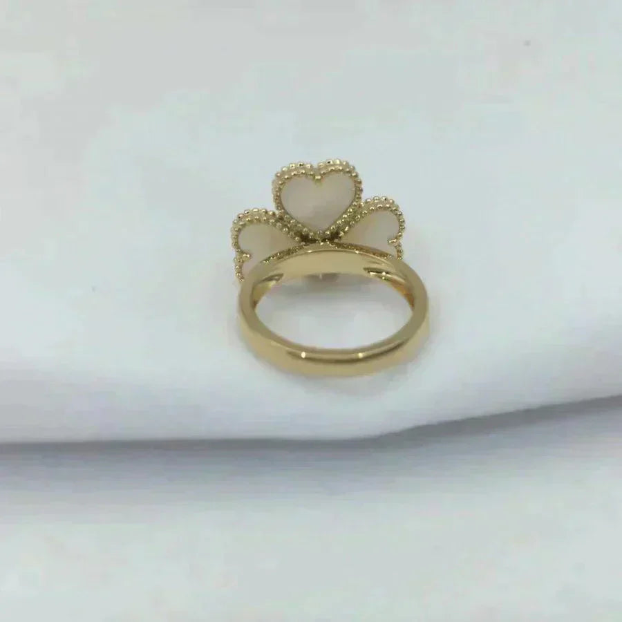 [Am jewelry]SWEET CLOVER WHITE MOP RING