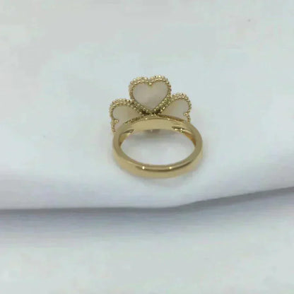 [Am jewelry]SWEET CLOVER WHITE MOP RING