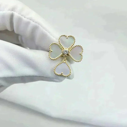 [Am jewelry]SWEET CLOVER WHITE MOP RING