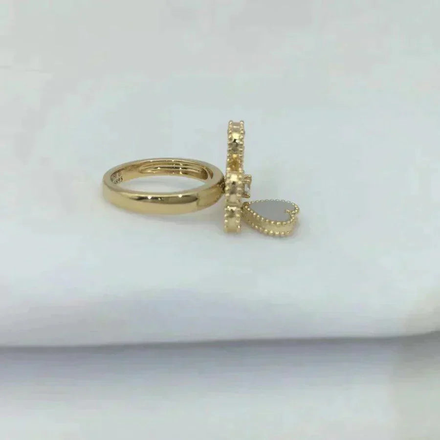 [Am jewelry]SWEET CLOVER WHITE MOP RING