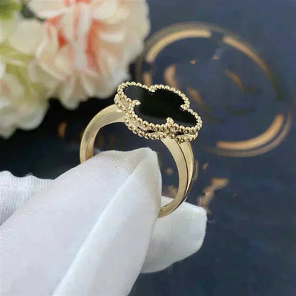 [Am jewelry]CLOVER ONYX RING