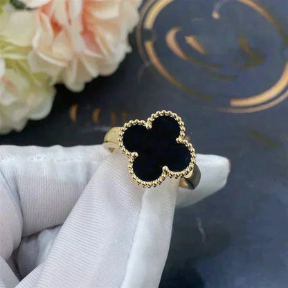 [Am jewelry]CLOVER ONYX RING