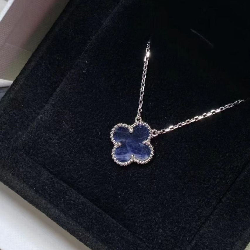 [Am jewelry]CLOVER 15MM PIETERSITE NECKLACE SILVER