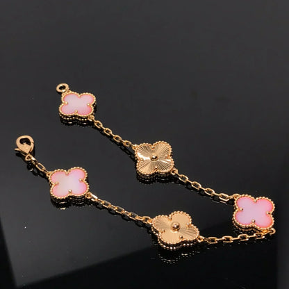 [Am jewelry] CLOVER 5 MOTIFS  PINK MOP BRACELET COLLECTION