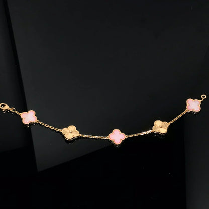 [Am jewelry] CLOVER 5 MOTIFS  PINK MOP BRACELET COLLECTION