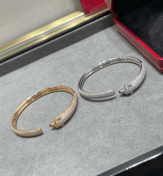 [Am jewelry]PANTHERE FULL DIAMOND OPEN BRACELET
