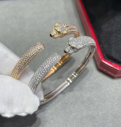 [Am jewelry]PANTHERE FULL DIAMOND OPEN BRACELET
