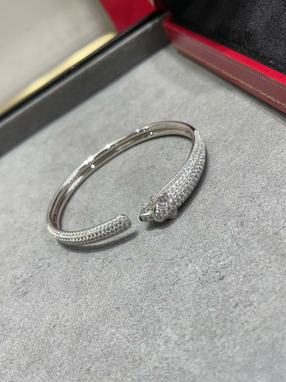 [Am jewelry]PANTHERE FULL DIAMOND OPEN BRACELET