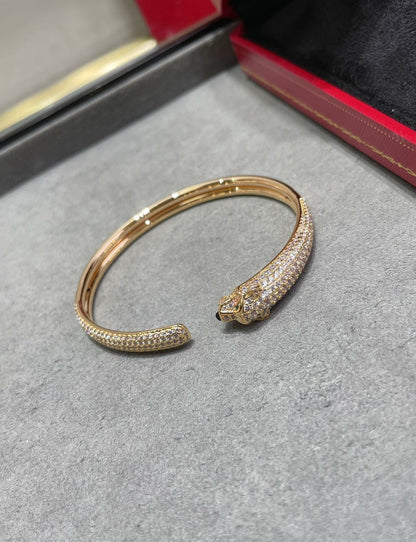 [Am jewelry]PANTHERE FULL DIAMOND OPEN BRACELET