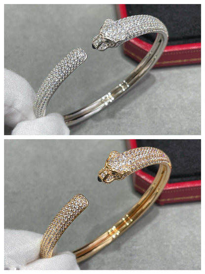 [Am jewelry]PANTHERE FULL DIAMOND OPEN BRACELET