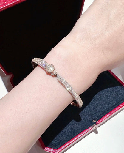 [Am jewelry]PANTHERE FULL DIAMOND OPEN BRACELET