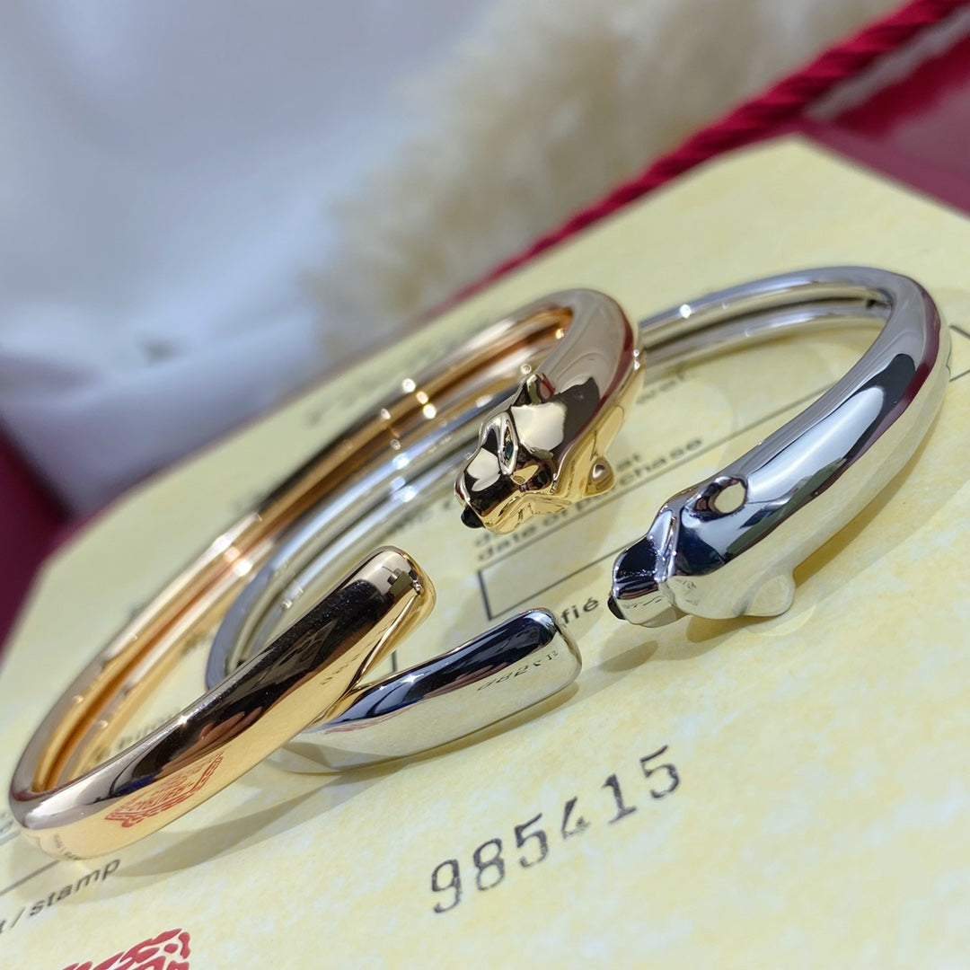 [Am jewelry]PANTHERE SILVER OPEN BRACELET