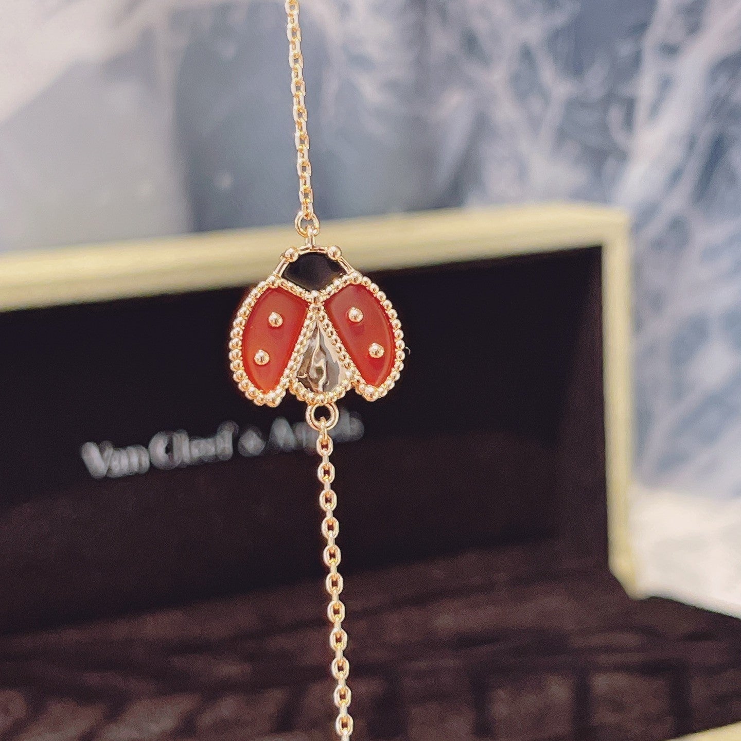 [Am jewelry]LUCKY SPRING 1 MOTIF PINK GOLD BRACELET