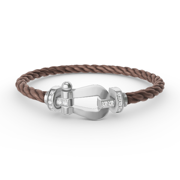 [Am jewelry]FORCE LARGE HORSESHOE HALF DIAMOND BRACELET SILVER