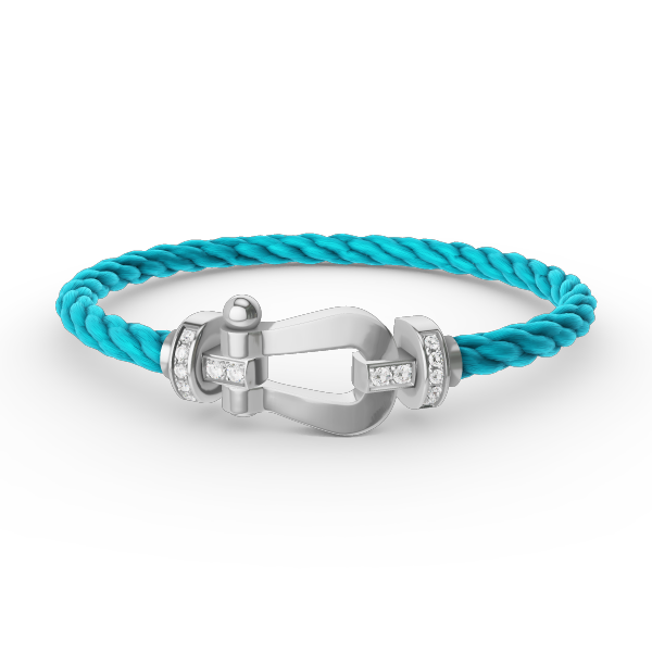 [Am jewelry]FORCE LARGE HORSESHOE HALF DIAMOND BRACELET SILVER