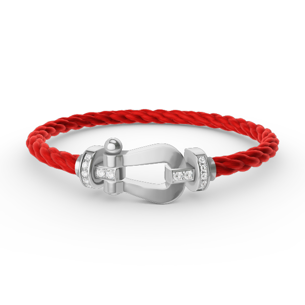[Am jewelry]FORCE LARGE HORSESHOE HALF DIAMOND BRACELET SILVER