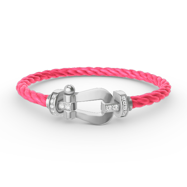 [Am jewelry]FORCE LARGE HORSESHOE HALF DIAMOND BRACELET SILVER