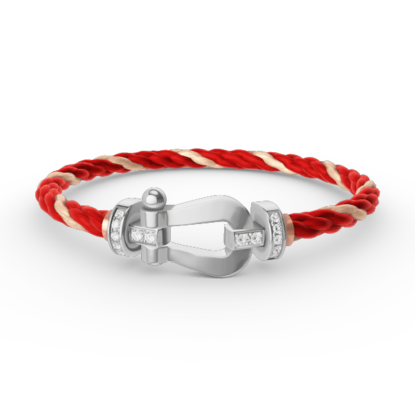 [Am jewelry]FORCE LARGE HORSESHOE HALF DIAMOND BRACELET SILVER