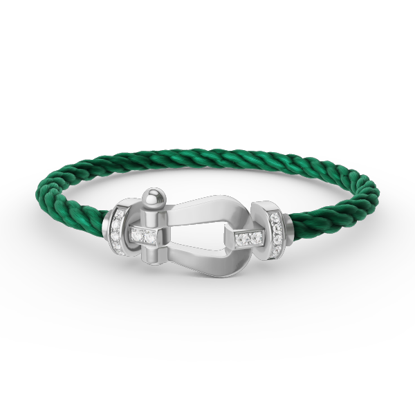 [Am jewelry]FORCE LARGE HORSESHOE HALF DIAMOND BRACELET SILVER
