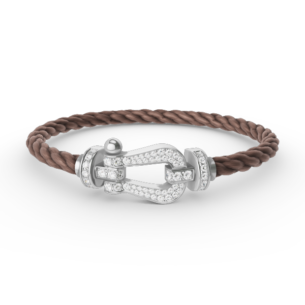 [Am jewelry]FORCE LARGE HORSESHOE FULL DIAMOND BRACELET SILVER