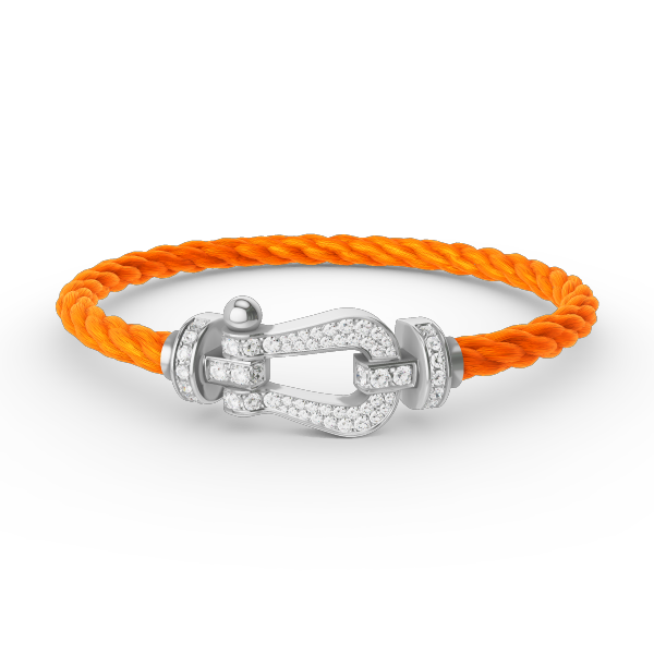 [Am jewelry]FORCE LARGE HORSESHOE FULL DIAMOND BRACELET SILVER