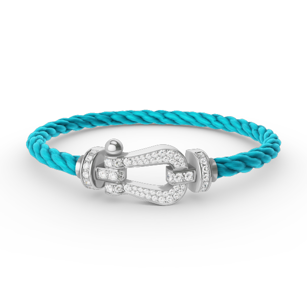 [Am jewelry]FORCE LARGE HORSESHOE FULL DIAMOND BRACELET SILVER