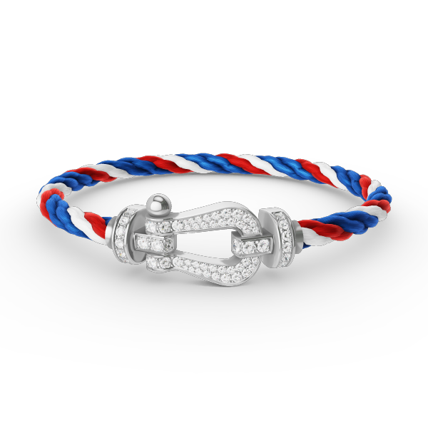 [Am jewelry]FORCE LARGE HORSESHOE FULL DIAMOND BRACELET SILVER