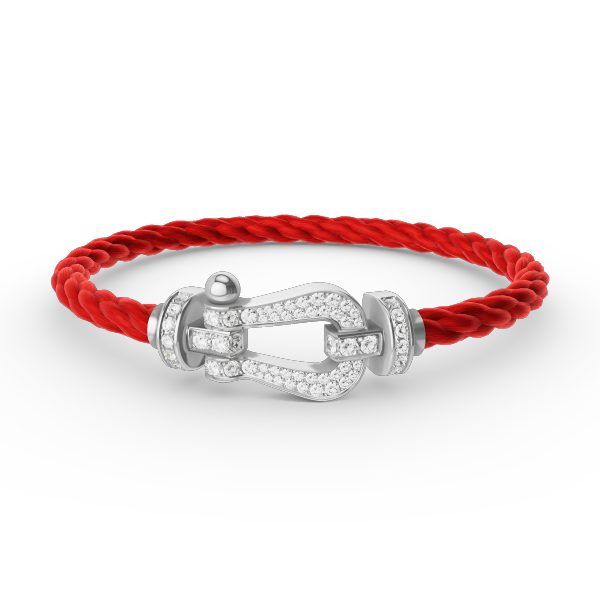 [Am jewelry]FORCE LARGE HORSESHOE FULL DIAMOND BRACELET SILVER