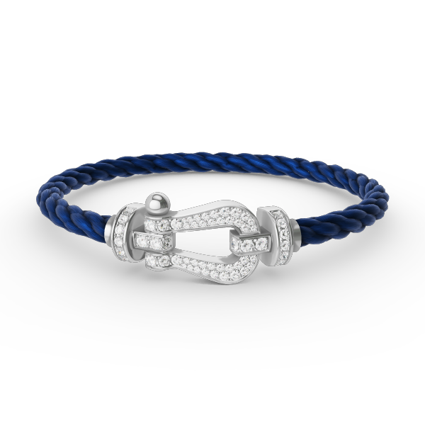 [Am jewelry]FORCE LARGE HORSESHOE FULL DIAMOND BRACELET SILVER