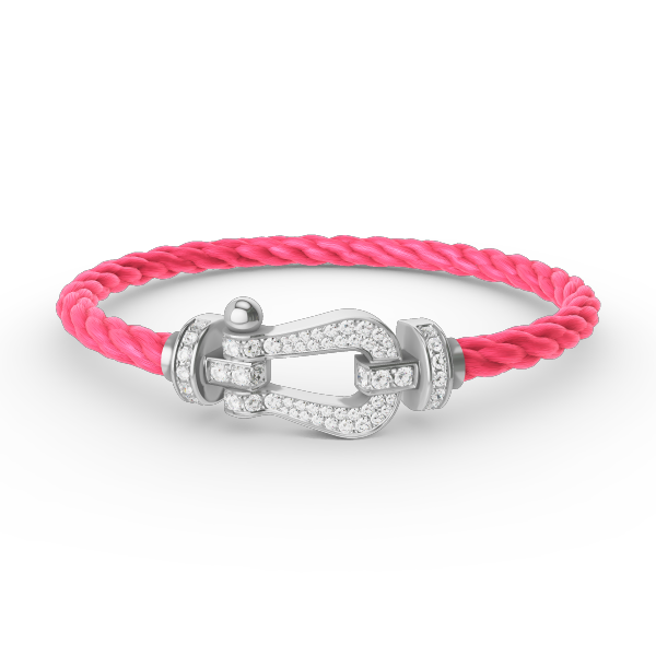[Am jewelry]FORCE LARGE HORSESHOE FULL DIAMOND BRACELET SILVER