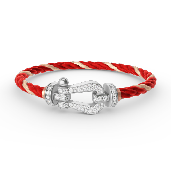 [Am jewelry]FORCE LARGE HORSESHOE FULL DIAMOND BRACELET SILVER