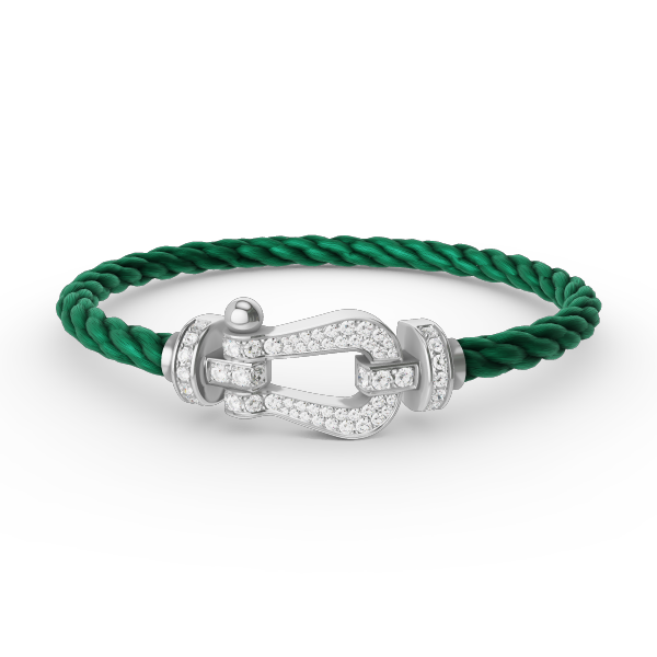 [Am jewelry]FORCE LARGE HORSESHOE FULL DIAMOND BRACELET SILVER