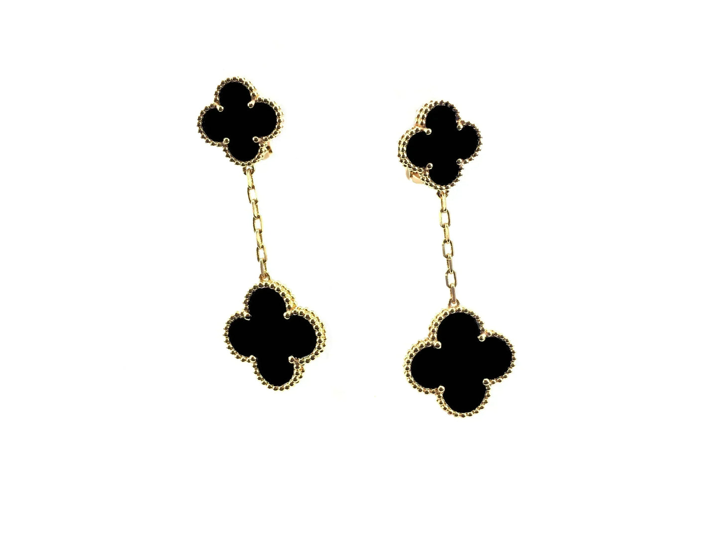 [Am jewelry]CLOVER 2 MOTIFS  EARRINGS (MULTIPLE CHOICESC