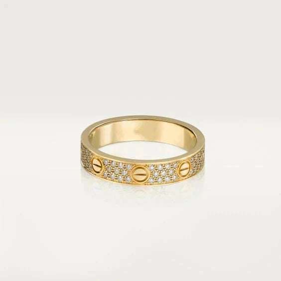 [Am jewelry]LOVE RING 3.6MM DIAMOND PAVED