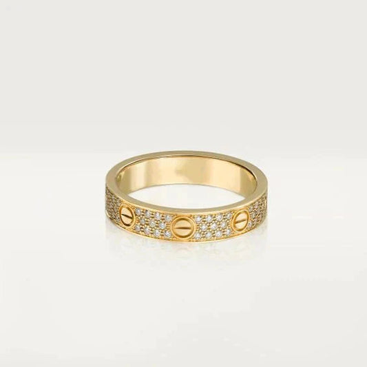 [Am jewelry]LOVE RING 3.6MM DIAMOND PAVED