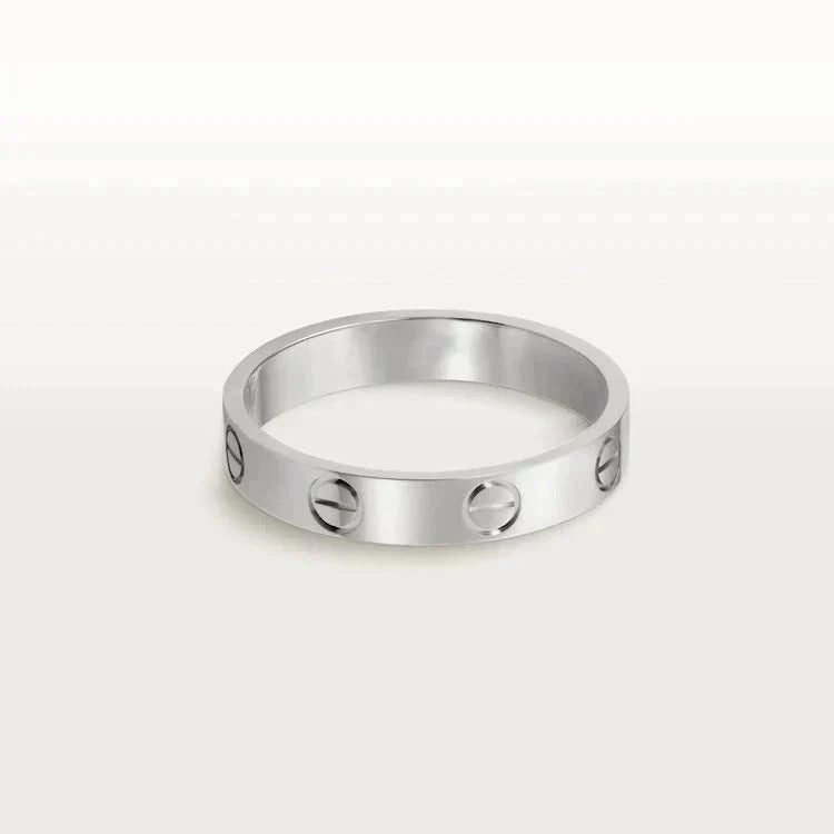 [Am jewelry]LOVE RING 4MM 1 DIAMOND SILVER