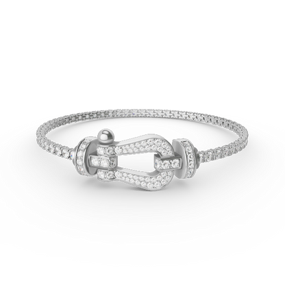 [Am jewelry]FORCE  LARGE HORSESHOE FULL DIAMOND TENNIS BRACELET
