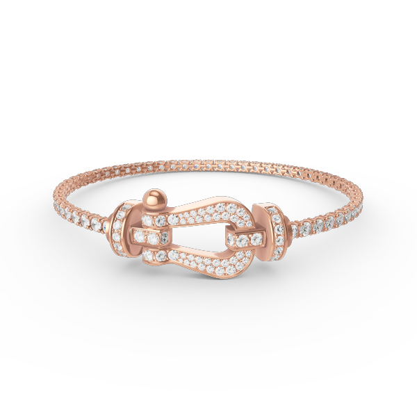 [Am jewelry]FORCE  LARGE HORSESHOE FULL DIAMOND TENNIS BRACELET