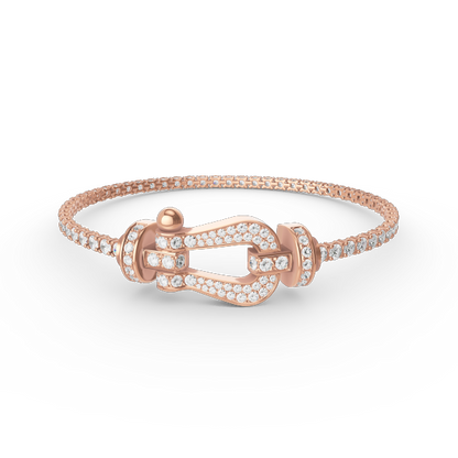 [Am jewelry]FORCE  LARGE HORSESHOE FULL DIAMOND TENNIS BRACELET