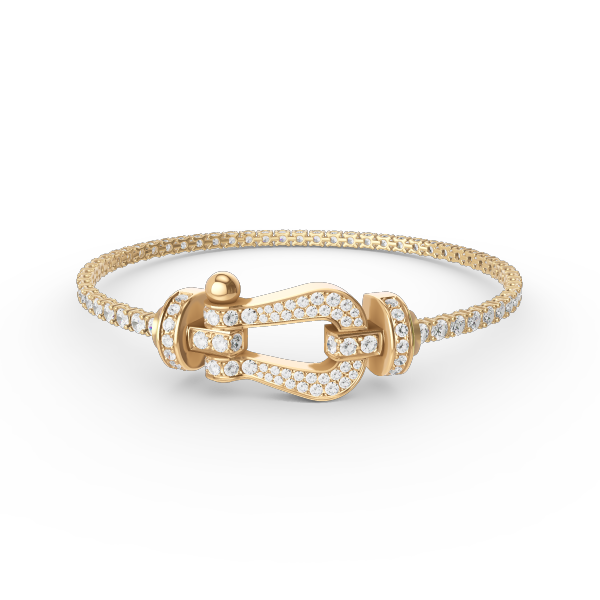 [Am jewelry]FORCE  LARGE HORSESHOE FULL DIAMOND TENNIS BRACELET