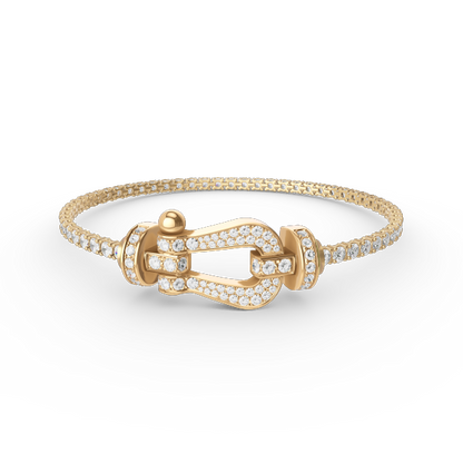 [Am jewelry]FORCE  LARGE HORSESHOE FULL DIAMOND TENNIS BRACELET