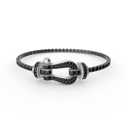 [Am jewelry]FORCE  LARGE HORSESHOE FULL DIAMOND TENNIS BRACELET